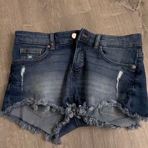 blue jean shorts